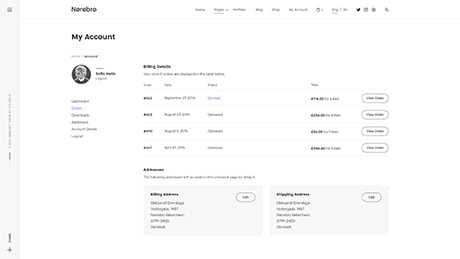 Shop ― User Account