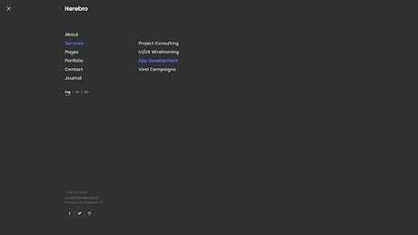 Overlay Menu ― Left Alignment